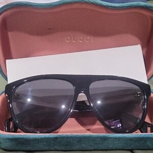 Gucci Black Aviator Sunglasses